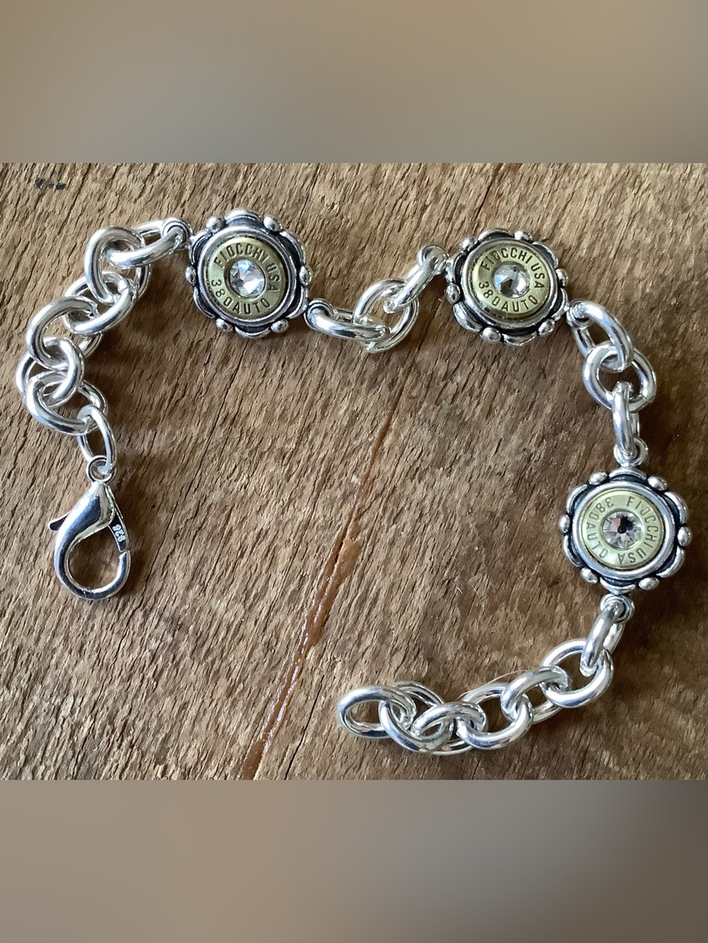 Silver Bullet Casing Link Bracelet - up to 6 3/4” wrist